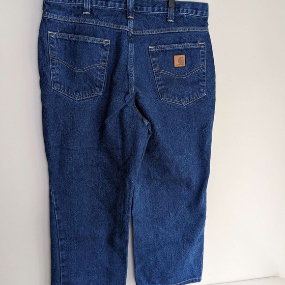 Carhartt Relaxed Fit Blue Jean 5 Pocket 100% Cotton - Picture 4 of 4